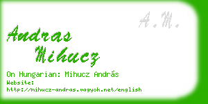 andras mihucz business card
