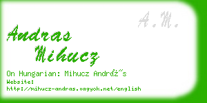 andras mihucz business card